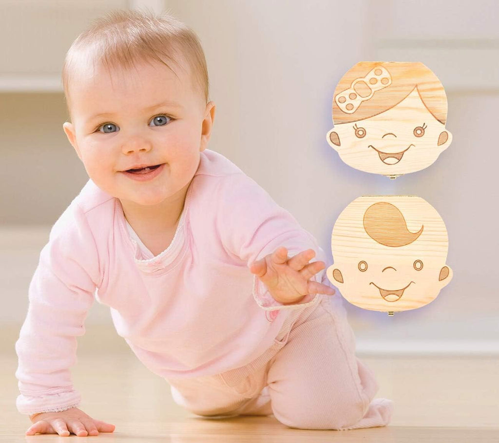 Coffret Dents de Lait en Bois – Cadeau de Naissance Original