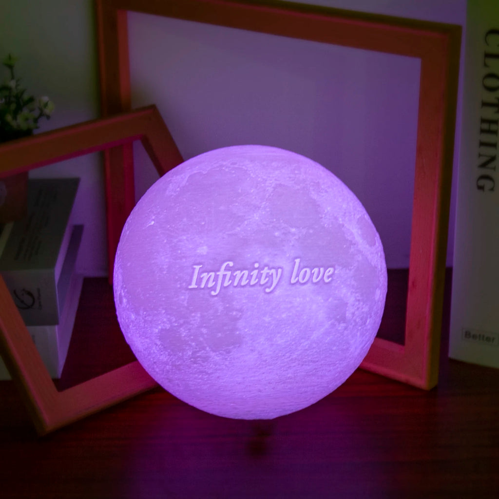 Lampe Lune 3D Personnalisée Photo & Texte