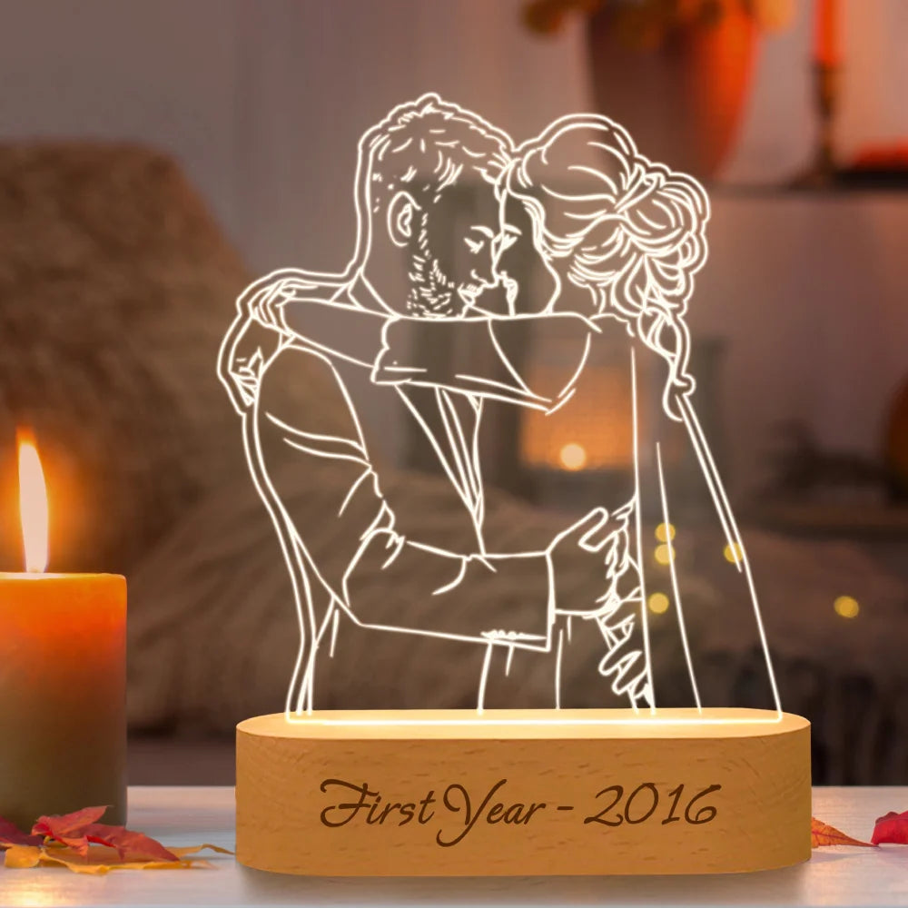 Lampe 3D Personnalisée Photo & Texte