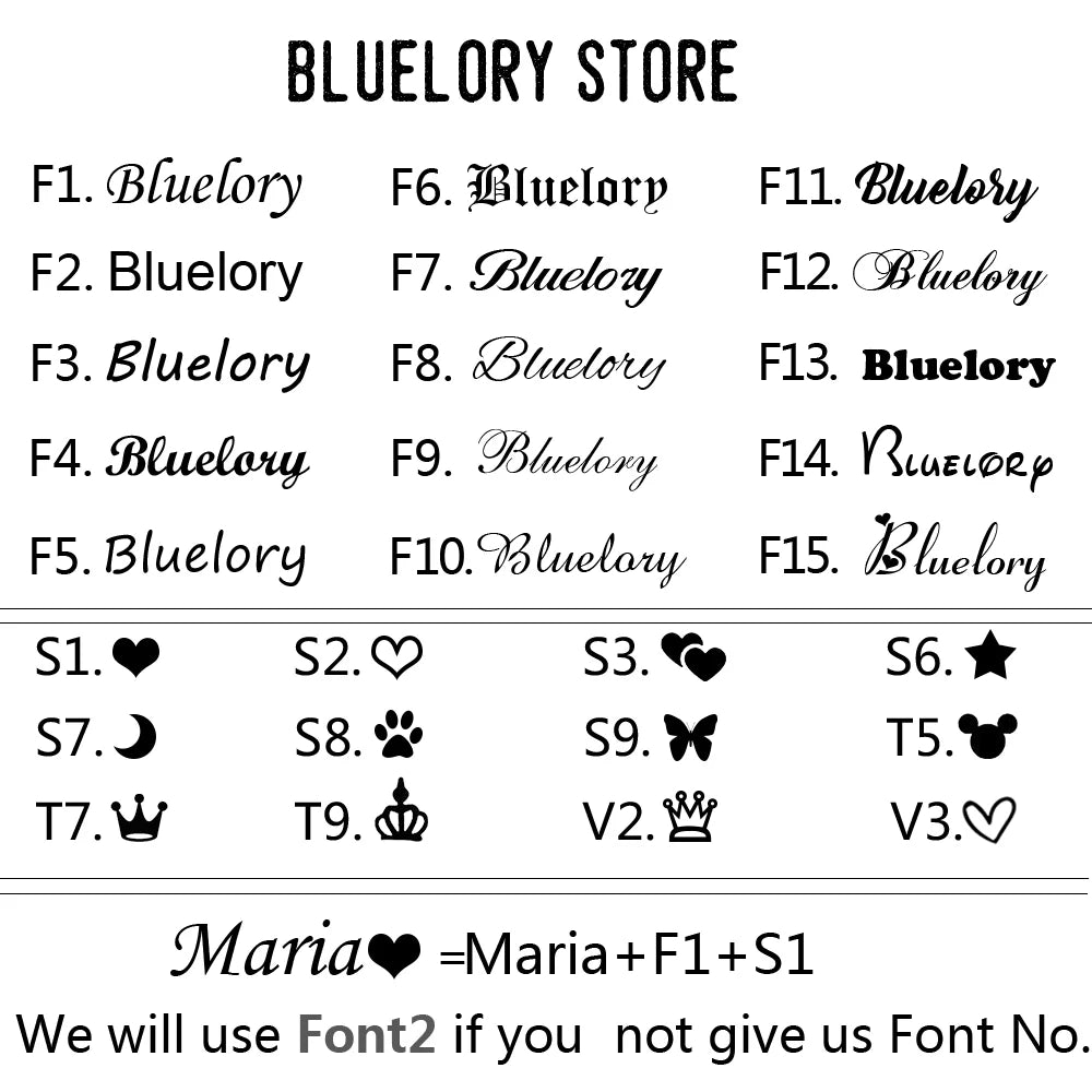 Bluelory Personalized Baby Name Bracelet Stainless Steel Heart Star Crown Butterfly Custom Child Bracelets For Boy Girl Gift