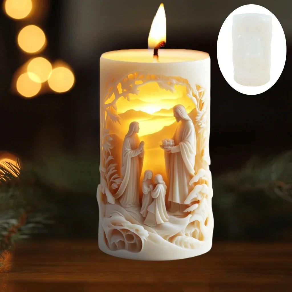 Moules en Silicone Religieux – Vierge, Sainte Famille & Christ