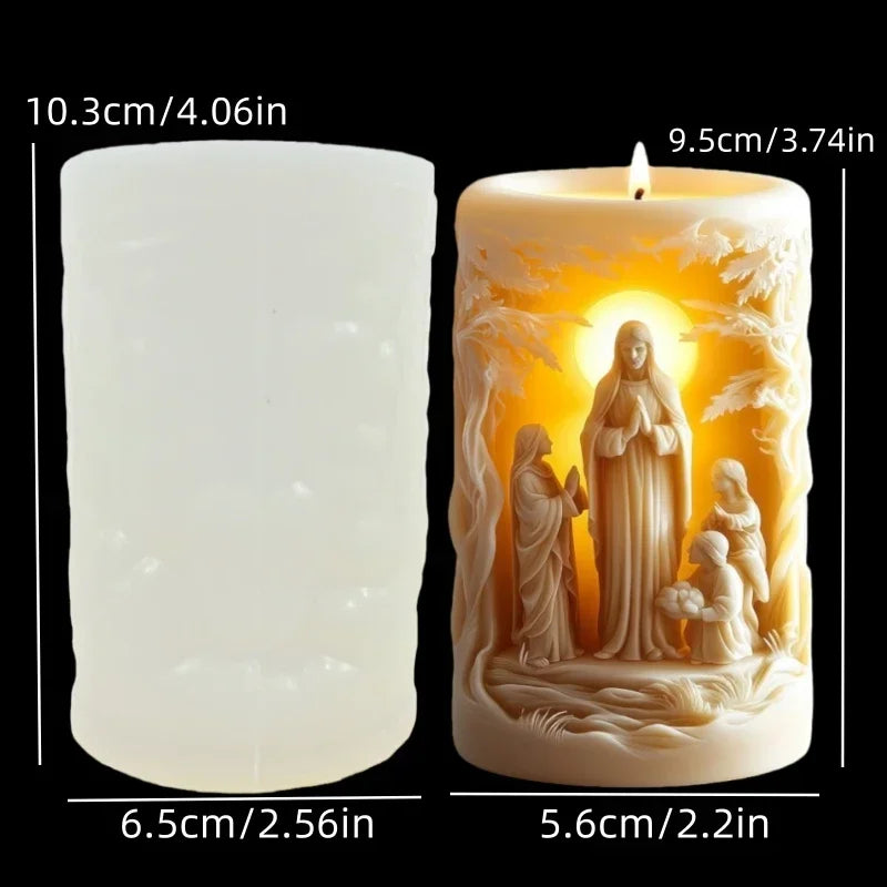 Moules en Silicone Religieux – Vierge, Sainte Famille & Christ
