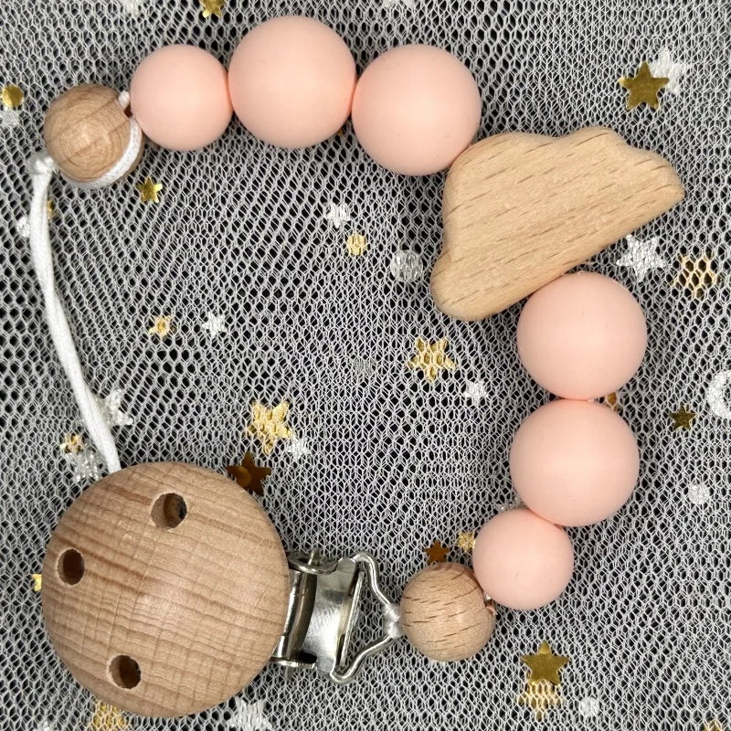 Attache-Tétine Personnalisée au Prénom – Bois & Silicone