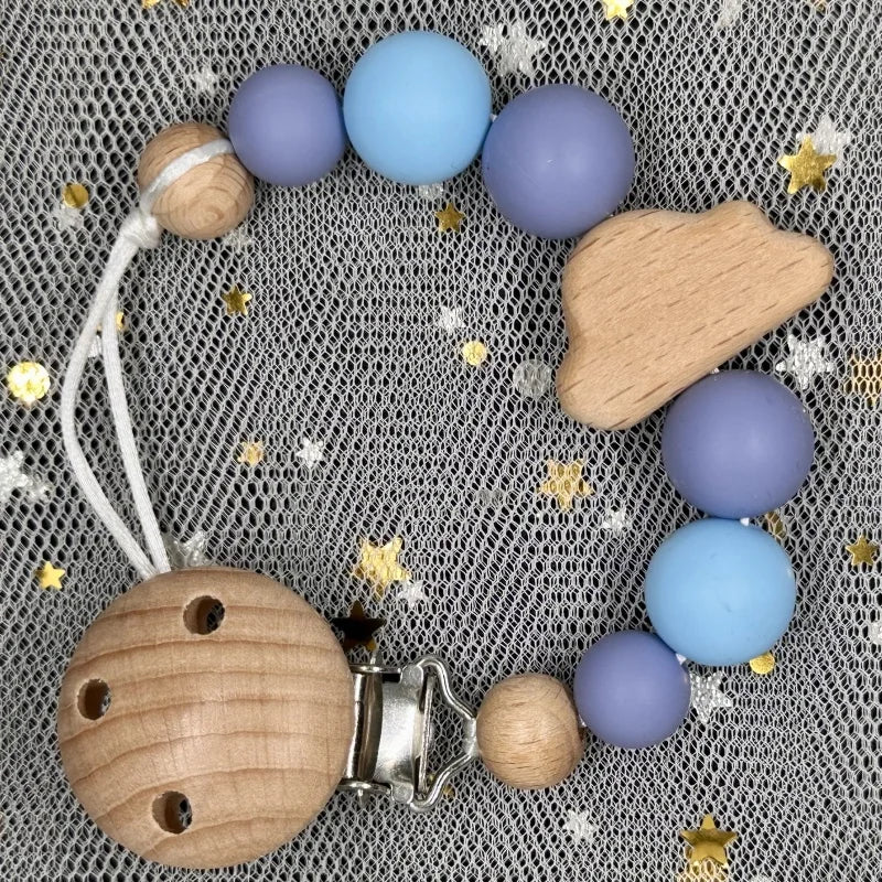 Attache-Tétine Personnalisée au Prénom – Bois & Silicone