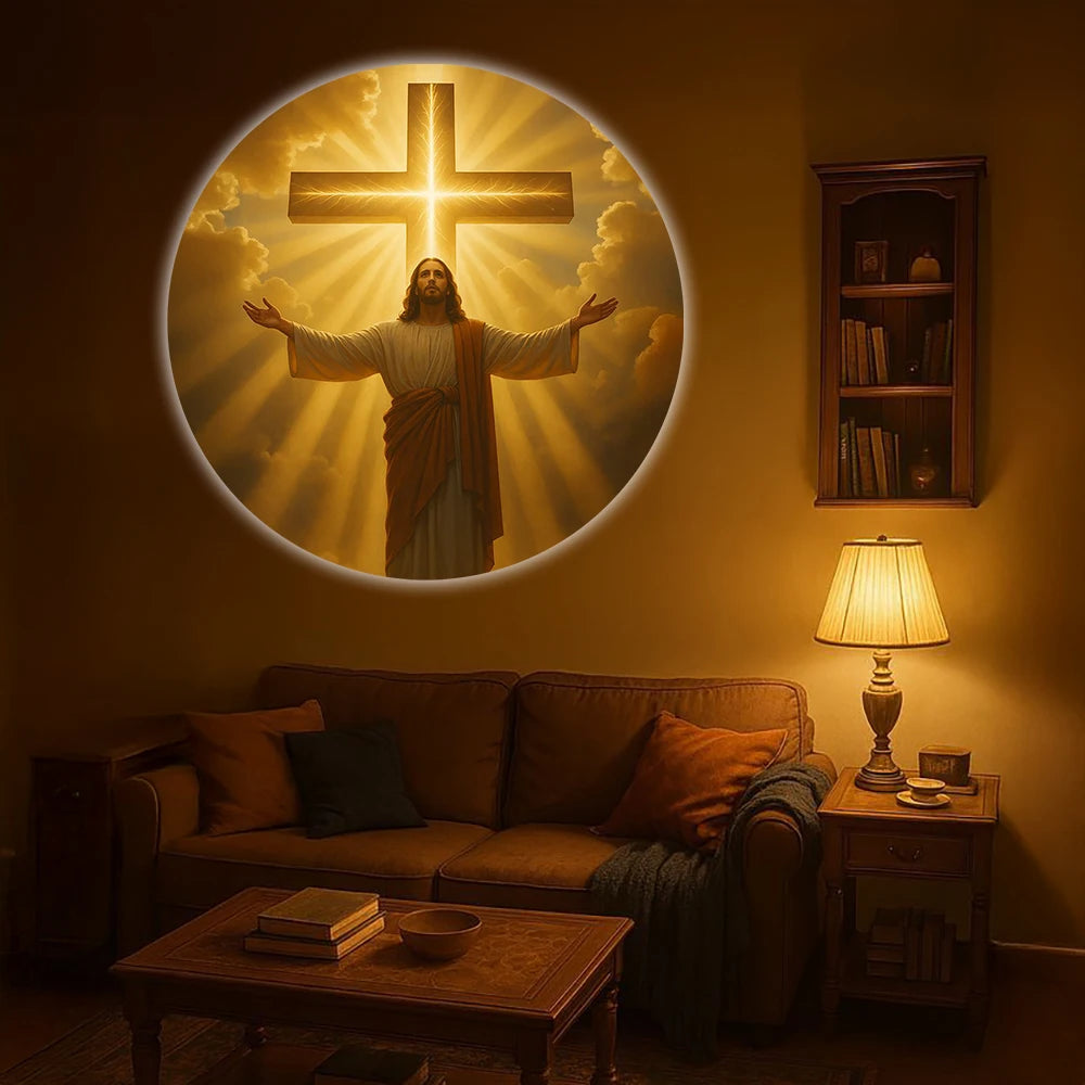 6 Jesus-Themed Projection Lights, Suitable for Living Room/Room Ambiance, Wall/Ceiling Decoration, USB Nightlights.