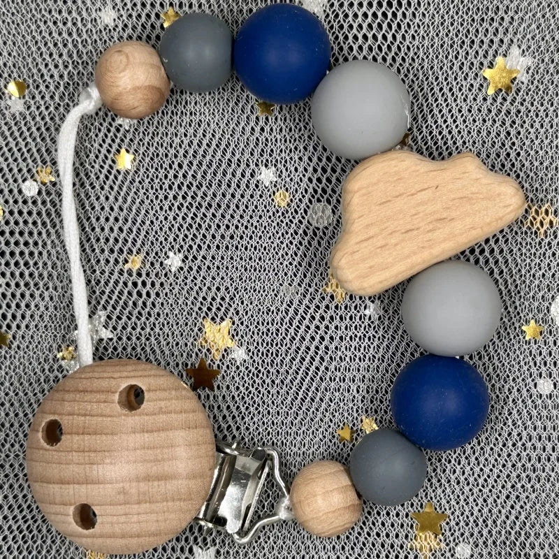 Attache-Tétine Personnalisée au Prénom – Bois & Silicone