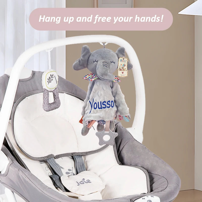 Doudou Lange Personnalisé au Prénom – Cadeau de Naissance