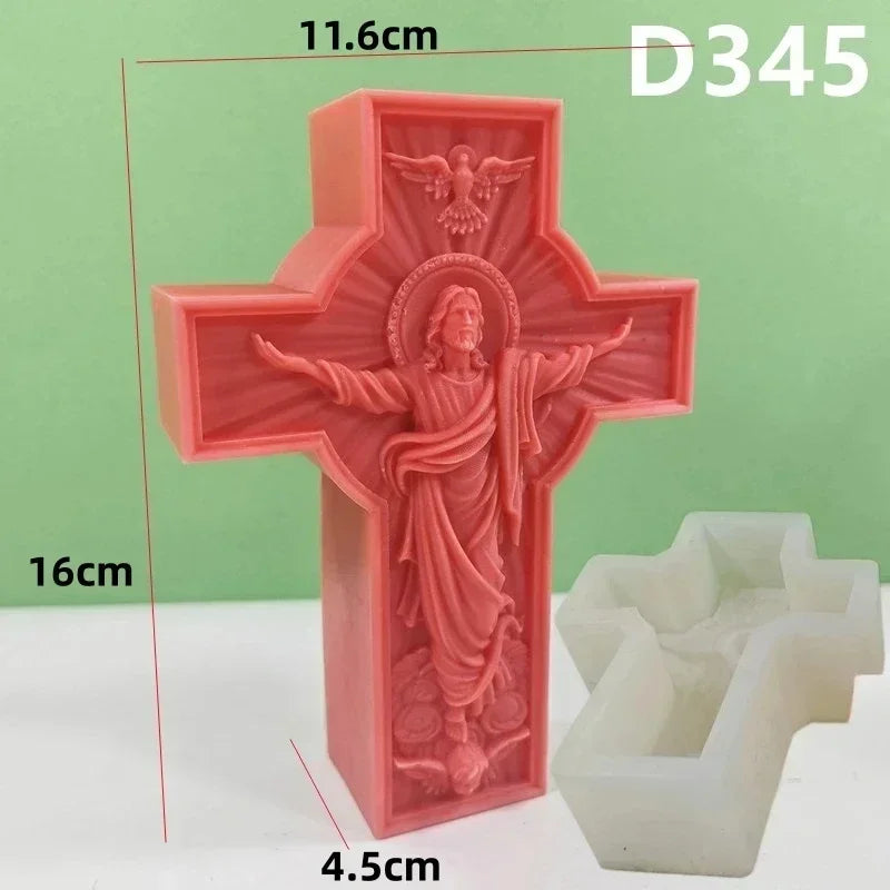 Moules en Silicone Religieux – Vierge, Sainte Famille & Christ