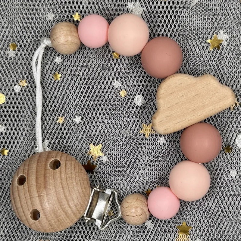 Attache-Tétine Personnalisée au Prénom – Bois & Silicone