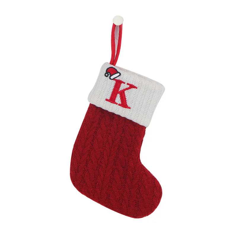 Chaussette de Noël en Tricot avec Initiale