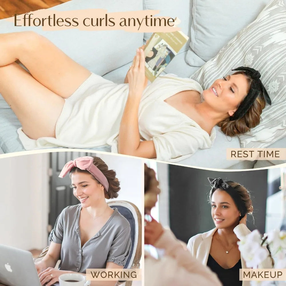 Bigoudis Sans Chaleur en Satin – Boucles Naturelles pendant la Nuit