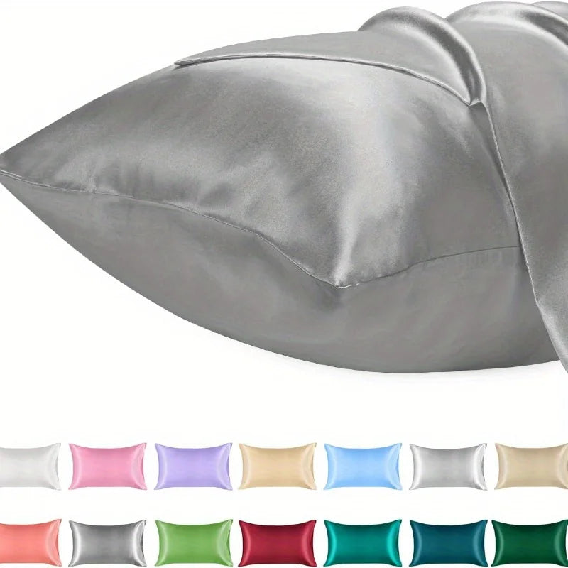 Taie d’Oreiller en Satin – Cheveux Lisses & Peau Reposée