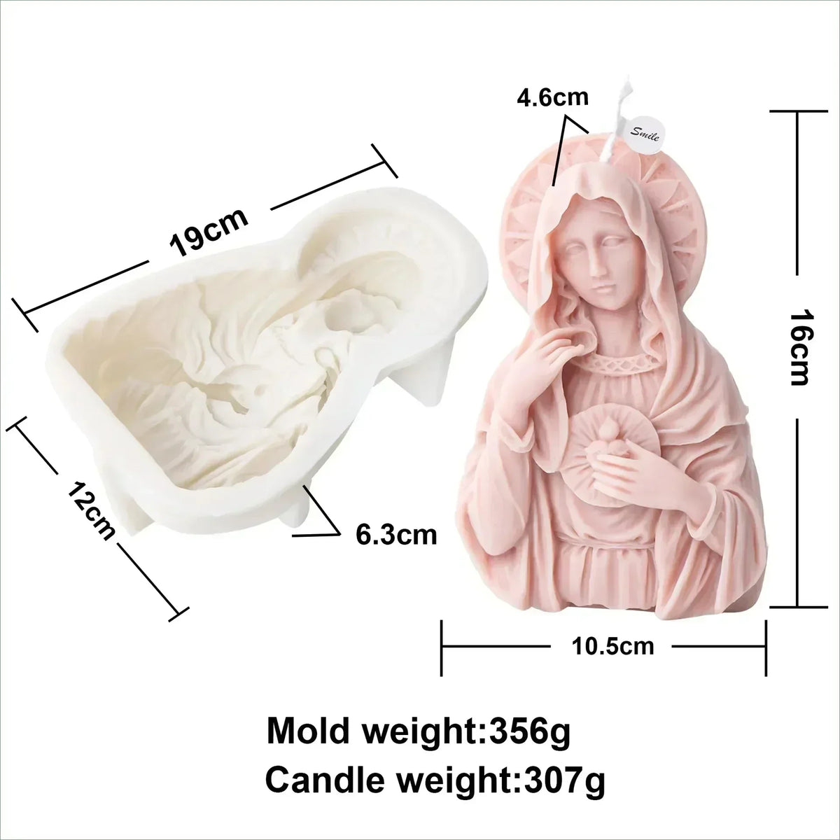 Moules en Silicone Religieux – Vierge, Sainte Famille & Christ