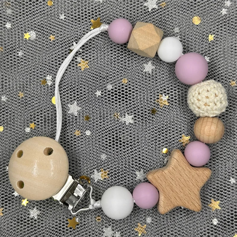 Attache-Tétine Personnalisée au Prénom – Bois & Silicone