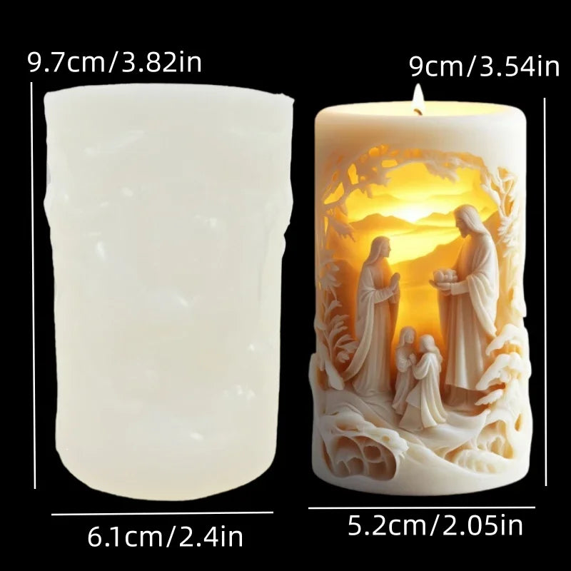 Moules en Silicone Religieux – Vierge, Sainte Famille & Christ