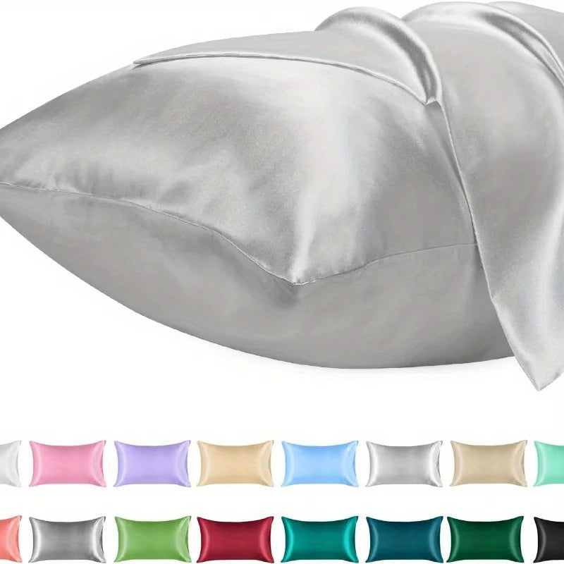 Taie d’Oreiller en Satin – Cheveux Lisses & Peau Reposée