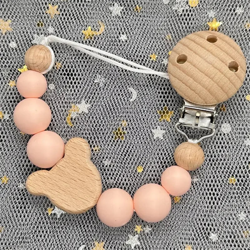 Attache-Tétine Personnalisée au Prénom – Bois & Silicone