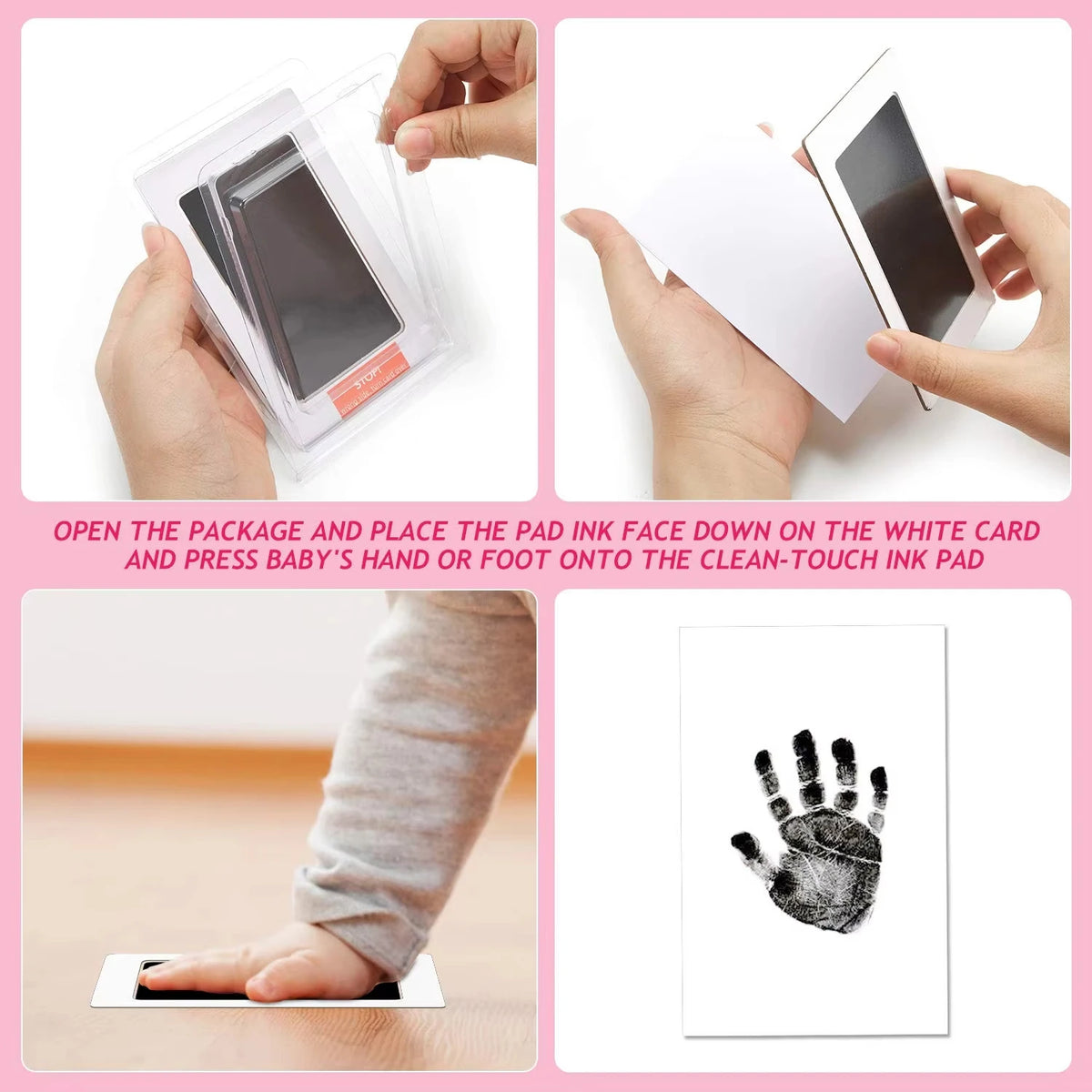 Kit Empreintes Sans Encre – Bébé, Mariage & Amour | Souvenir à Encadrer