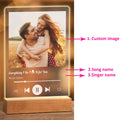 Plaque Musique Personnalisée Photo & Chanson – Lumineuse LED