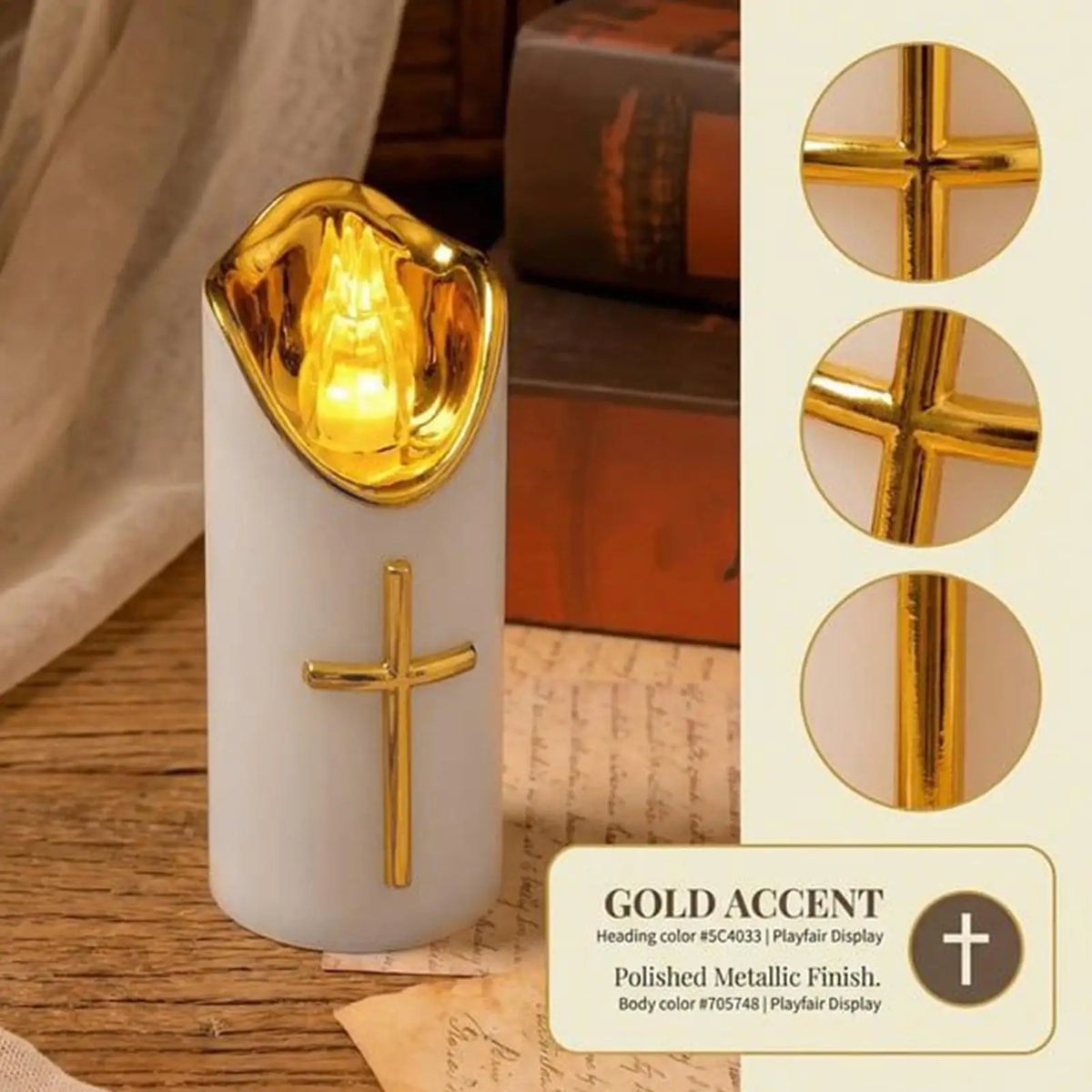 Flameless LED Candles Battery Operated Memorial Grave Lights LED Electric Fake Candle for Outdoor Indoor Porch Garden Church