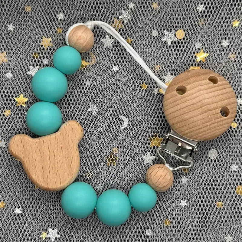 Attache-Tétine Personnalisée au Prénom – Bois & Silicone