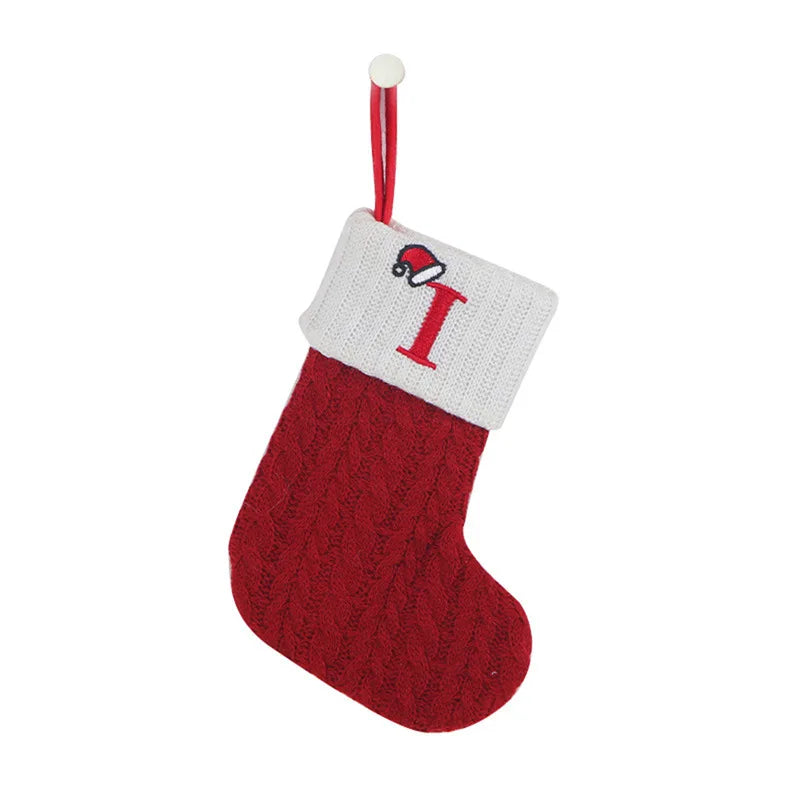 Chaussette de Noël en Tricot avec Initiale