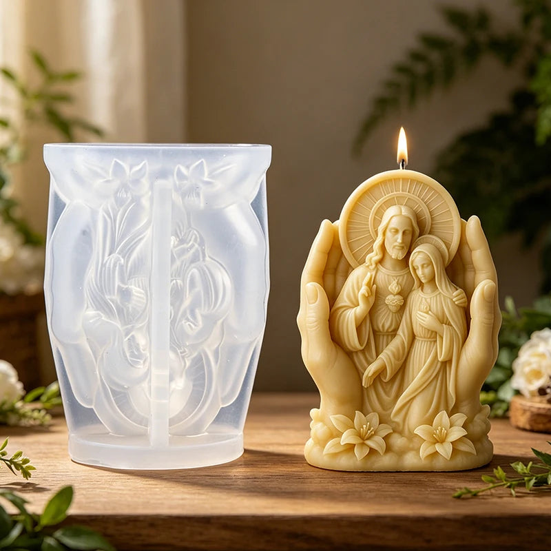 Moule en Silicone Mains Protectrices Sainte Famille