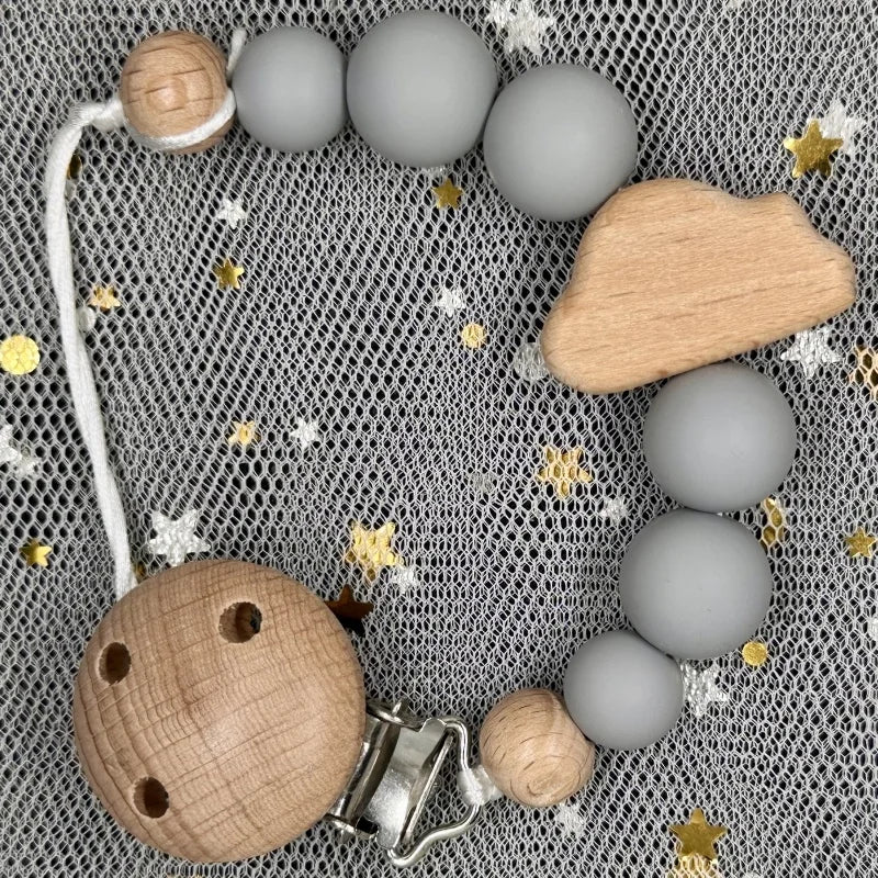Attache-Tétine Personnalisée au Prénom – Bois & Silicone