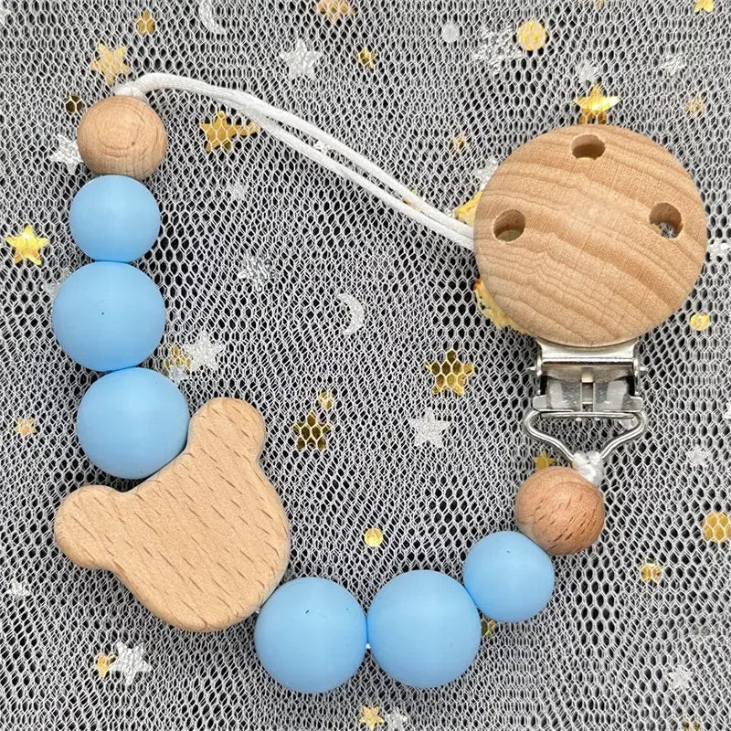 Attache-Tétine Personnalisée au Prénom – Bois & Silicone