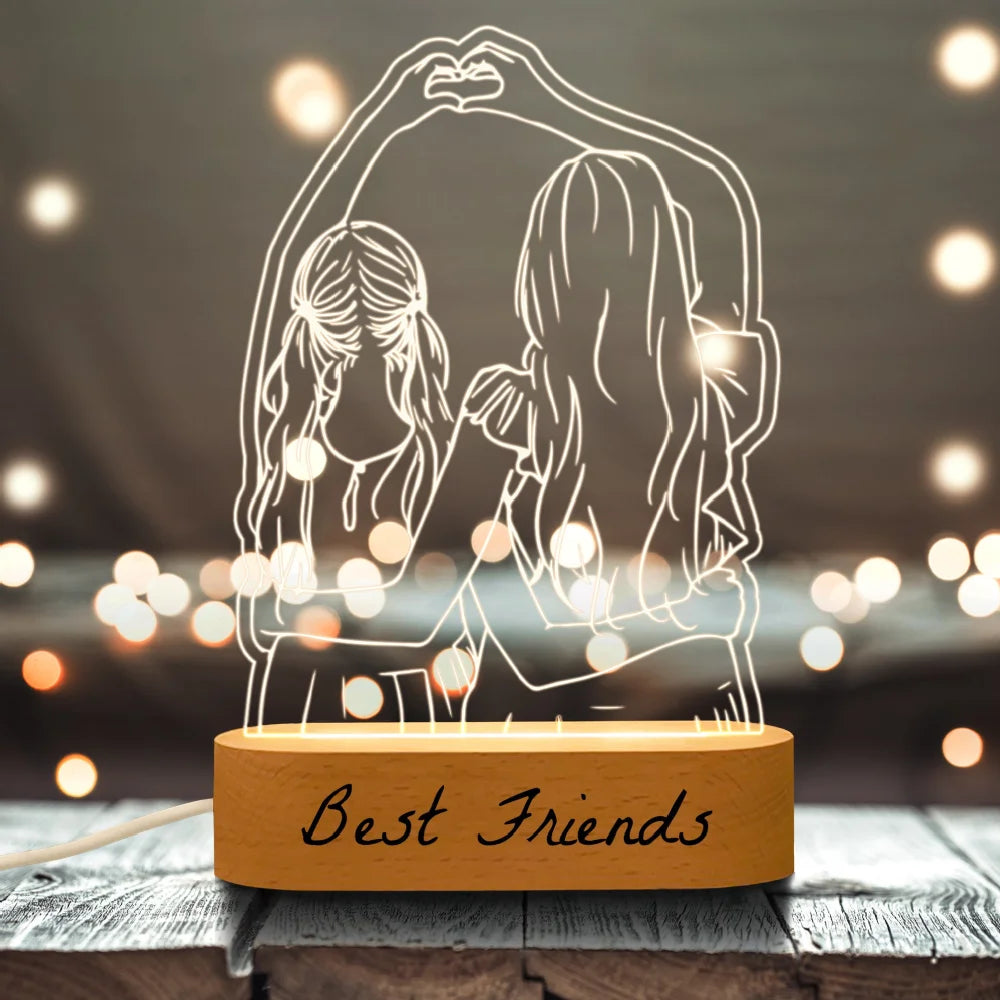 Lampe 3D Personnalisée Photo & Texte