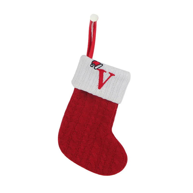 Chaussette de Noël en Tricot avec Initiale