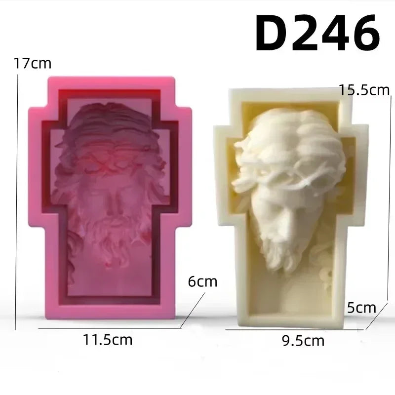 Moules en Silicone Religieux – Vierge, Sainte Famille & Christ