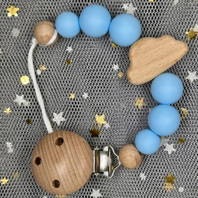 Attache-Tétine Personnalisée au Prénom – Bois & Silicone