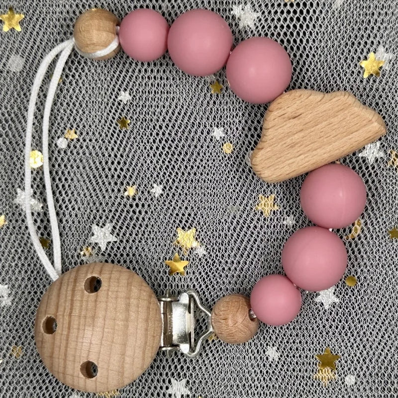 Attache-Tétine Personnalisée au Prénom – Bois & Silicone