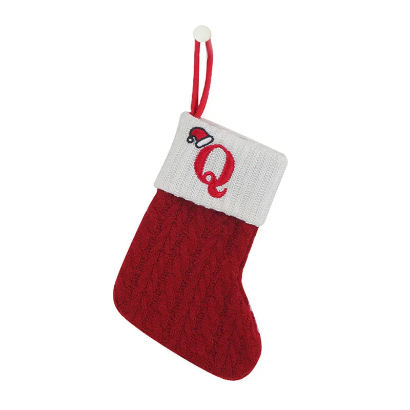 Chaussette de Noël en Tricot avec Initiale