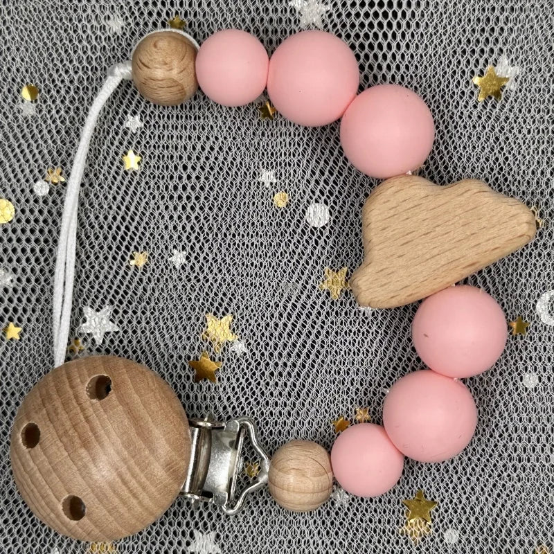 Attache-Tétine Personnalisée au Prénom – Bois & Silicone