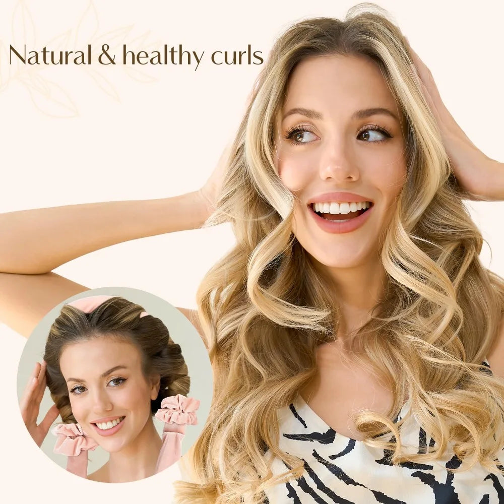 Bigoudis Sans Chaleur en Satin – Boucles Naturelles pendant la Nuit
