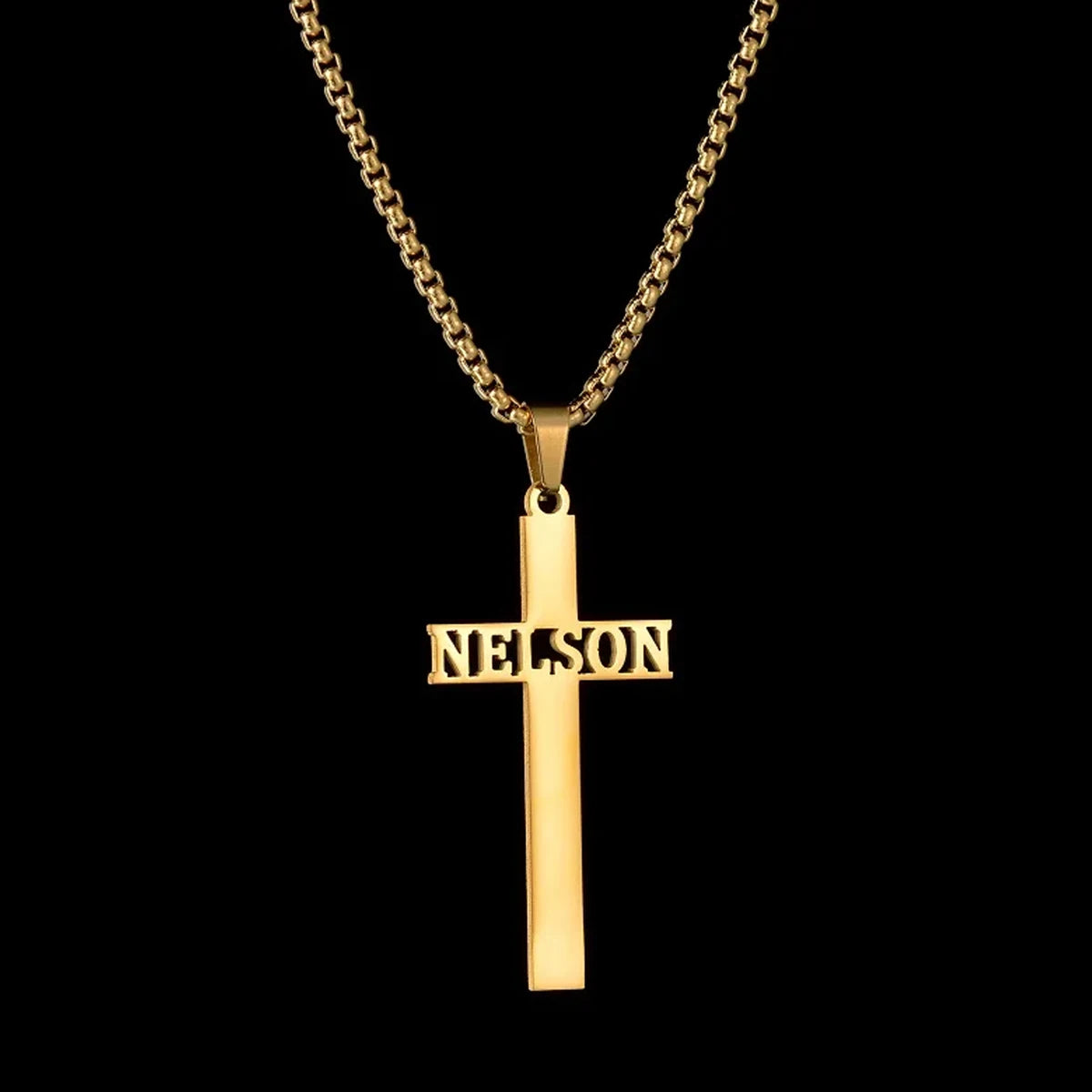 Collier Croix Personnalisé au Prénom – Cadeau de Baptême & Communion