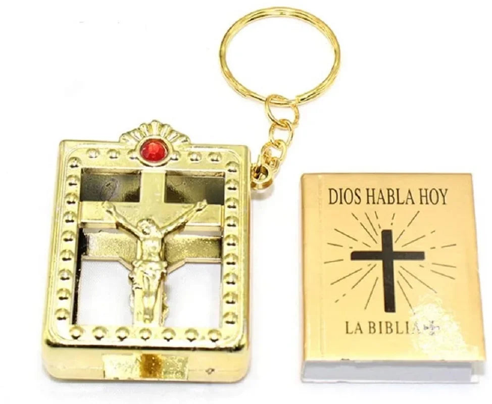 Lot de 20 Porte-clés Mini Bible – Cadeaux d’Invités Baptême & Communion