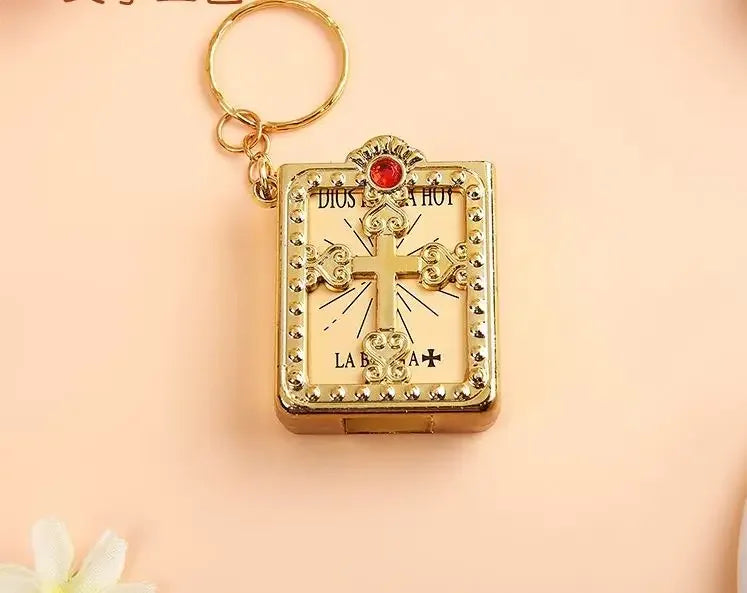 Lot de 20 Porte-clés Mini Bible – Cadeaux d’Invités Baptême & Communion