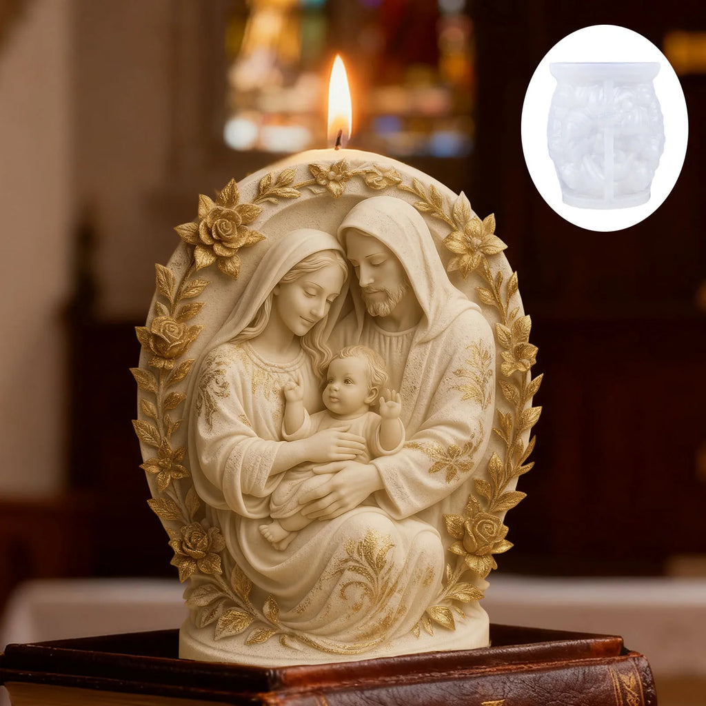 Moule en Silicone Sainte Famille Fleurie