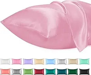 Taie d’Oreiller en Satin – Cheveux Lisses & Peau Reposée
