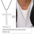 Collier Croix Classique – Chaîne Vénitienne en Acier