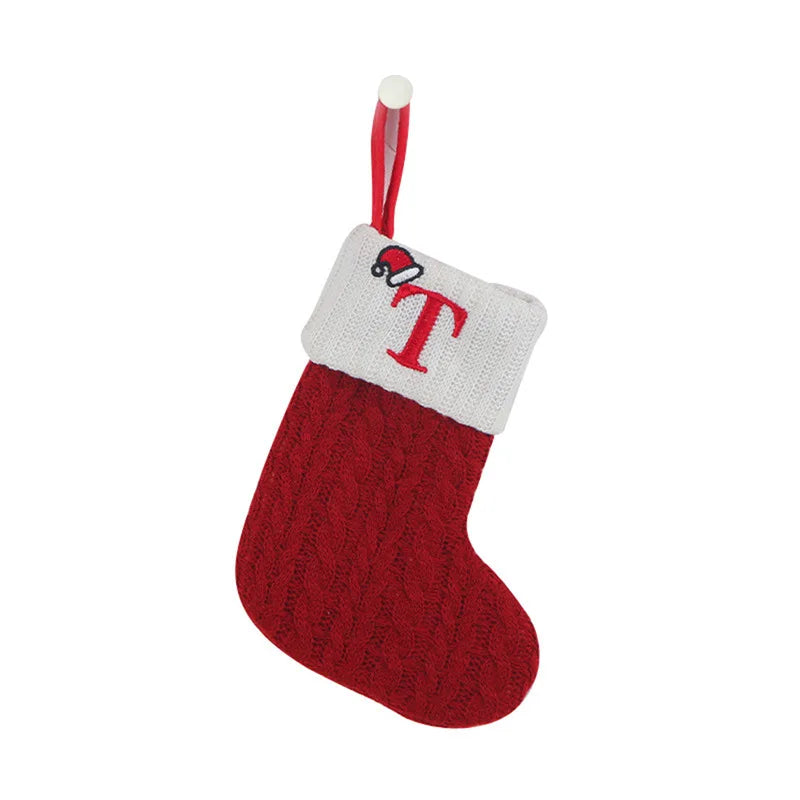 Chaussette de Noël en Tricot avec Initiale