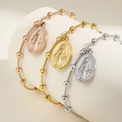 Bracelet Chapelet Double Rang – Vierge Marie – photo 2