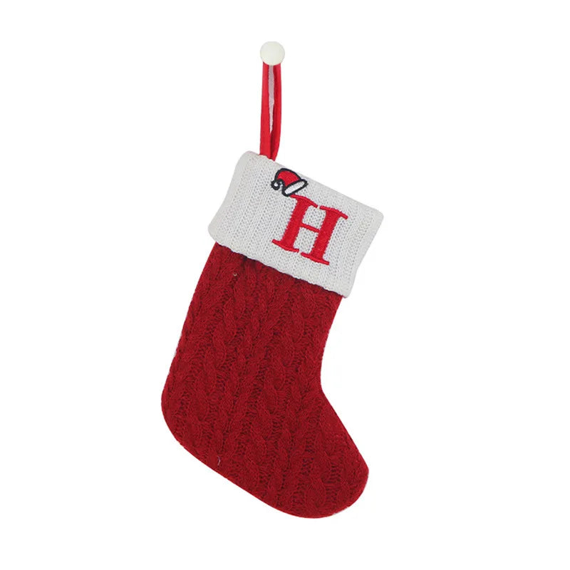 Chaussette de Noël en Tricot avec Initiale