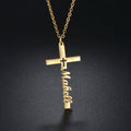 Collier Croix Personnalisé au Prénom – Cadeau de Baptême & Communion