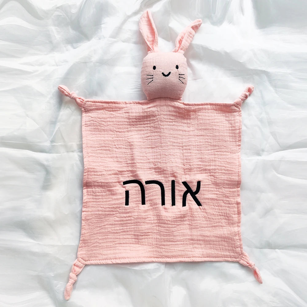 Doudou Lange Personnalisé au Prénom – Cadeau de Naissance