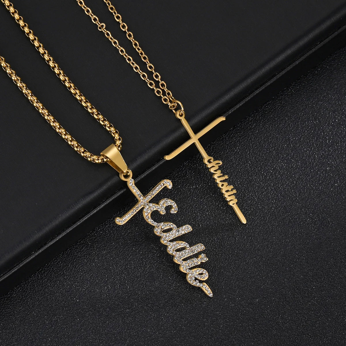 Collier Croix Personnalisé au Prénom – Cadeau de Baptême & Communion