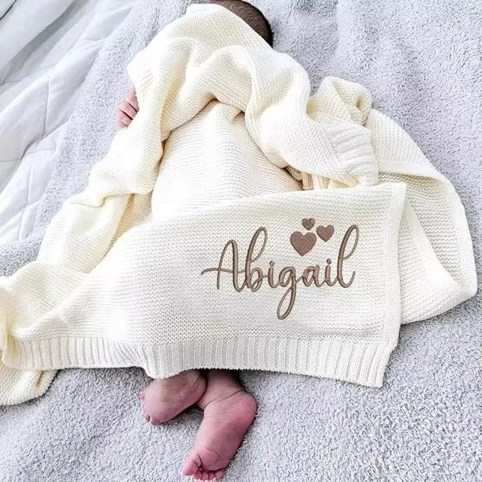 Couverture Bébé Personnalisée Prénom Brodé – photo 3